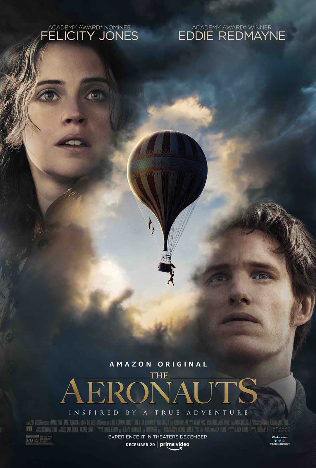 Pilot Amelia Wren (Felicity Jones) and scientist James Glaisher (Eddie Redmayne) find themselves in an epic fight for survival while attempting to make discoveries in a hot air balloon.
